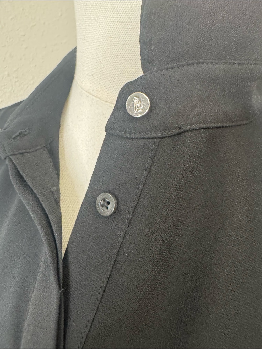 Lauren Ralph Lauren Black Long Sleeve Tie Waist Shirt Dress Size 10 - Picture 6 of 10